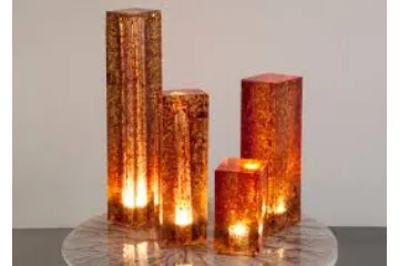 lampadario ambrato